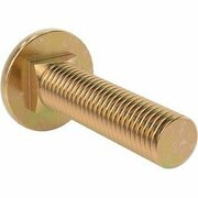 BSC PREFERRED Steel Square-Neck Carriage Bolts Medium-Strength Zinc Yellow-Chromate M12 x 1.75mm 50mm Long, 25PK 98930A336